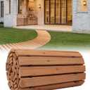 VEVOR Wooden Garden Pathway, Roll Out Cedar Outdoor Walkway 8 ft x 17 in, Non-Slip Curved Garden Walkway, Beach Wood Road Floor,Decorative Lawn Paver for Backyard Boardwalk Wedding Party