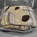 Comfort Spaces Plush to Sherpa Electric Blanket Shawl Shoulder, Neck Wrap with Matching Sock Set Giftable Ultra Soft, Warm, Snuggle Fleece-Reversible Heated Poncho Throw, 50" W x 64" L, tan Plaid