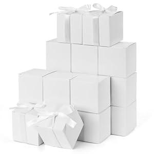 VGOODALL 50PCS Gift Boxes, 3 Inches Brown Kraft Paper Favor Boxes for Wedding Bridal Shower Birthday Party