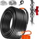 160FT Heating Cable for Metal and Plastic Home Pipes, Energy-efficient, Heat Tape for Water Pipes, Pipe Freeze Protection, Keeps Water Flowing at -40, 120V, 5W/FT