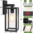 BesLowe Upgraded Motion Sensor Outdoor Wall Light, 13 Dusk to Dawn Porch Light Outdoor Wall Sconce Lantern, 3 Lighting Modes Exterior Lighting Fixture Wall Mount, Outside Light for House, Black