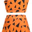 ODASDO Kids Girls Ballet Dance Outfit Halloween Costume Carnival Party Cosplay Fancy Dress Up for 3-12 Years (Orange)