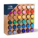 TIKSPCAE Bamboo Craft Paint Storage Organizer,36Hole Vertical Paint Rack Stand for 2oz Craft & Acrylic Paints,Stackable Modular Storage Solution for Home, Classroom, and Office