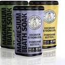 3 Pack Bundle: Coach Soak Recovery Bath Soak, Epsom Salt Bulk, Bath Salts Bulk, 3 Pack Bundle, Total of 9 Pounds (Eucalyptus, Lavender, Citrus) (48 Ounce (Pack of 3))