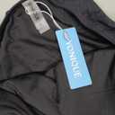 Yonique Women One Piece One Shoulder Swimsuit Mesh Bathing Suit Tummy Control Swimwear (Medium, Solid Black)