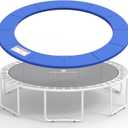 LANGXUN Universal Trampoline Repalcement Safety Pad, 8ft 10ft 12ft 14ft 15ft 16ft Waterproof Surround Spring Foam Cover for Round Frame (Blue)