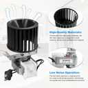Upgraded S97009796 Bathroom Fan Motor Blower Assembly Compatible with Broan Nutone Bulb Ceiling Heaters 162-E, G, J, K, L, M & 164-E, G, J, K, L, M, Replace# 97009796 S97009758 S97009796B, 70 CFM