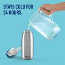Brita Stainless Steel Premium Filtering Water Bottle, BPA-Free, Reusable, Insulated, Replaces 300 Plastic Water Bottles, Filter Lasts 2 Months or 40 Gallons, Includes 1 Filter, Stainless - 32 oz