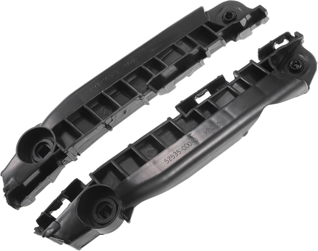 Bumper Support Bracket, Left and Right Side Front Bumper Retainer Bracket Hold Mount No.525360D040/525350D040 for Toyota Yaris 2006-2009 ABS Plastic Black, 1 Pair