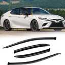 Window Visors for Toyota Camry 2018-2024, Rain Guards Shields Vent Deflector Shade Dark Smoke 2019 2020 2021 2022 2023, Tape-On, 4PCS (For 18-24 Toyota Camry)