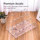 3 Compartments Acrylic Mail Organizer, Vertical File Sorter & Scalloped Desk Organizer for Letters, Envelopes, Bills, Stationery, Mail Holder for Office and Home