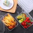 Bokon 100 Pcs Plastic Meal Prep Container with Lid Disposable Clear Lunch Containers Stackable Food Storage Container Box Spill Proof for Salad Snack Microwave Dishwasher Freezer Safe (25 oz)