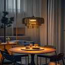 Mid-Century Modern Pendant Light: Hanging Lamp for Kitchen Island - Chandeliers for Dining Room (Grey)