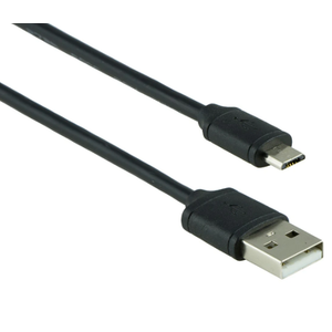 GE 34465 Charge Cable, USB, Micro USB, 6 ft Wire, Black Sheath
