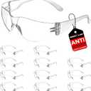 BISON LIFE Safety Glasses - Scratch Resistant Wrap Around Eyewear, Polycarbonate ANSI Z87.1 Impact Resistant Lens (Clear/Clear)