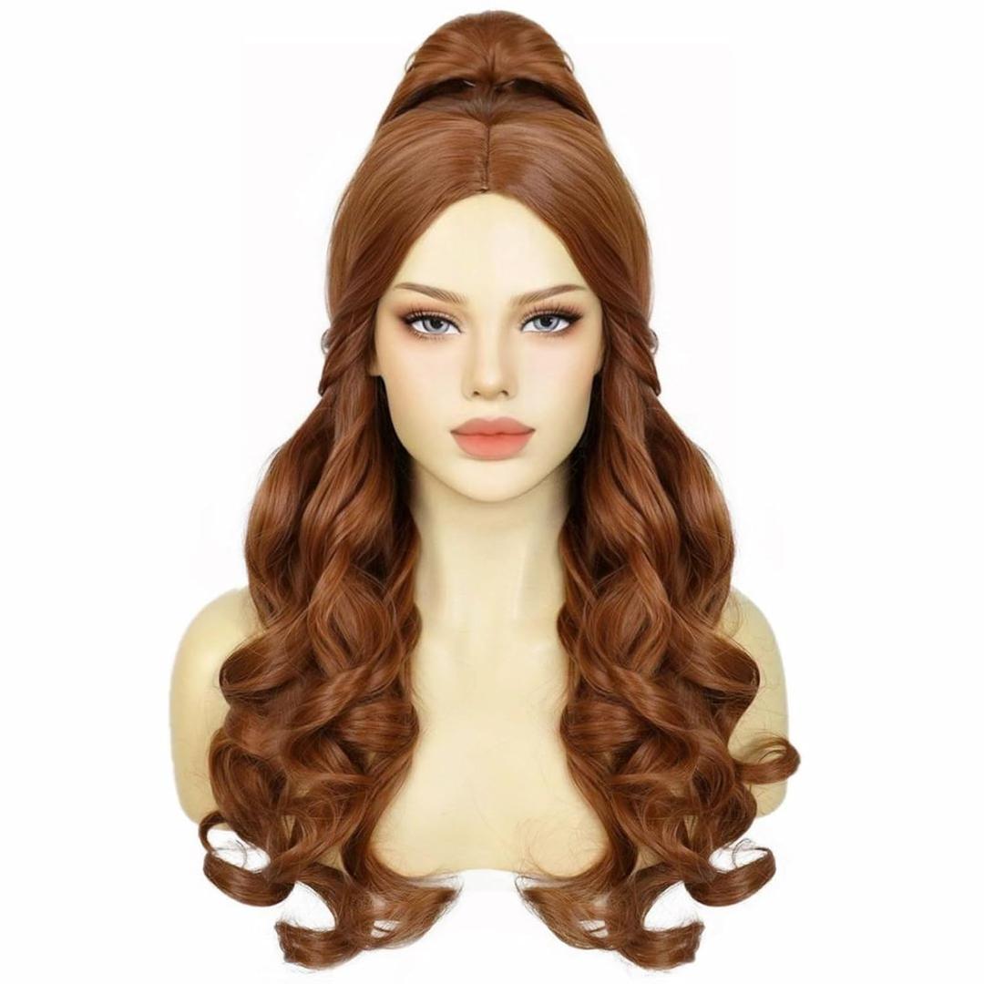 Cosplay Wigs Halloween Party Costume for Women Men (Belle)