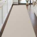 DEXI Kitchen Floor Mats Cushioned Anti Fatigue, 23x59, Large Wide Standing Runner Rug Waterproof, Comfort Memory Foam Padded for Front Sink Laundry, Beige