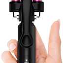 Farery Mini 3 Barrel Hair Waver - Portable Beach Wave Curling Iron for Short Hair, 1/2 Inch Ceramic Crimper with 3 Temp Settings & 30s Fast Heating, Dual Voltage Travel Hair Waver for Women, Pouch Bag