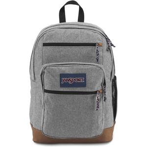 JanSport Cool Backpack, with 15-inch Laptop Sleeve - Large Computer Bag Rucksack with 2 Compartments, Ergonomic Straps, Grey Letterman (One Size)