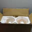 Modern Amber Concave Glass Pendant Light, 2-Pack Kitchen Island Lighting Single Globe Pendant Light Fixtures Century Kitchen Island Pendant Light for Bedroom Dining Room Light (Without Bulbs)