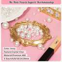 2000PCS Pearls for Crafting, Ivory No Hole Beads for Centerpieces Vases, Assorted Sizes Bulk Fake Pearls Beads for Vase Filler, Candles Centerpiece, DIY Crafts, Jewelry Making (4/6/8/10/14/20mm)