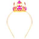 2 x VELSCRUN Hot Pink Crystal Tiara Crowns, Halloween Headband for Women, Princess Girls Tiaras, Queen Crown Princess Quinceanera Headpieces for Birthday Prom Bride Wedding Pageant Party Hair Band