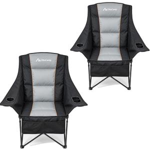 2 Pack Oversized Camping Chair, Padded Camping Chairs for Adults