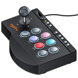 PXN 0082 Arcade Stick PC Street Fighter USB Arcade Stick, Compatible with Xbox One, Xbox Series, PS3, PS4, Switch, and Window PC