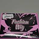 AISI HAIR 14 Inch Brown Chestnut Highlight Wigs for Women - Shoulder Length Wave Wig with Pre-Cut Lace Hairline, Middle Part Natural Wavy Bob Synthetic Heat Resistant Fiber for Daily and Party