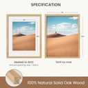 Dreamland 11x14 Picture Frame with Mat for 8x10, USA-Sourced Natural Oak Wood Photo Frames with Resistant Plexiglass, 11 by 14 Wooden Gallery Wall Frames for Art, Wall or Tabletop Display (3Pack)