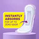 Poise Incontinence & Postpartum Pads for Bladder Leaks, 7 Drop Ultra Absorbency, Long Length, 78 Count, Packaging May Vary