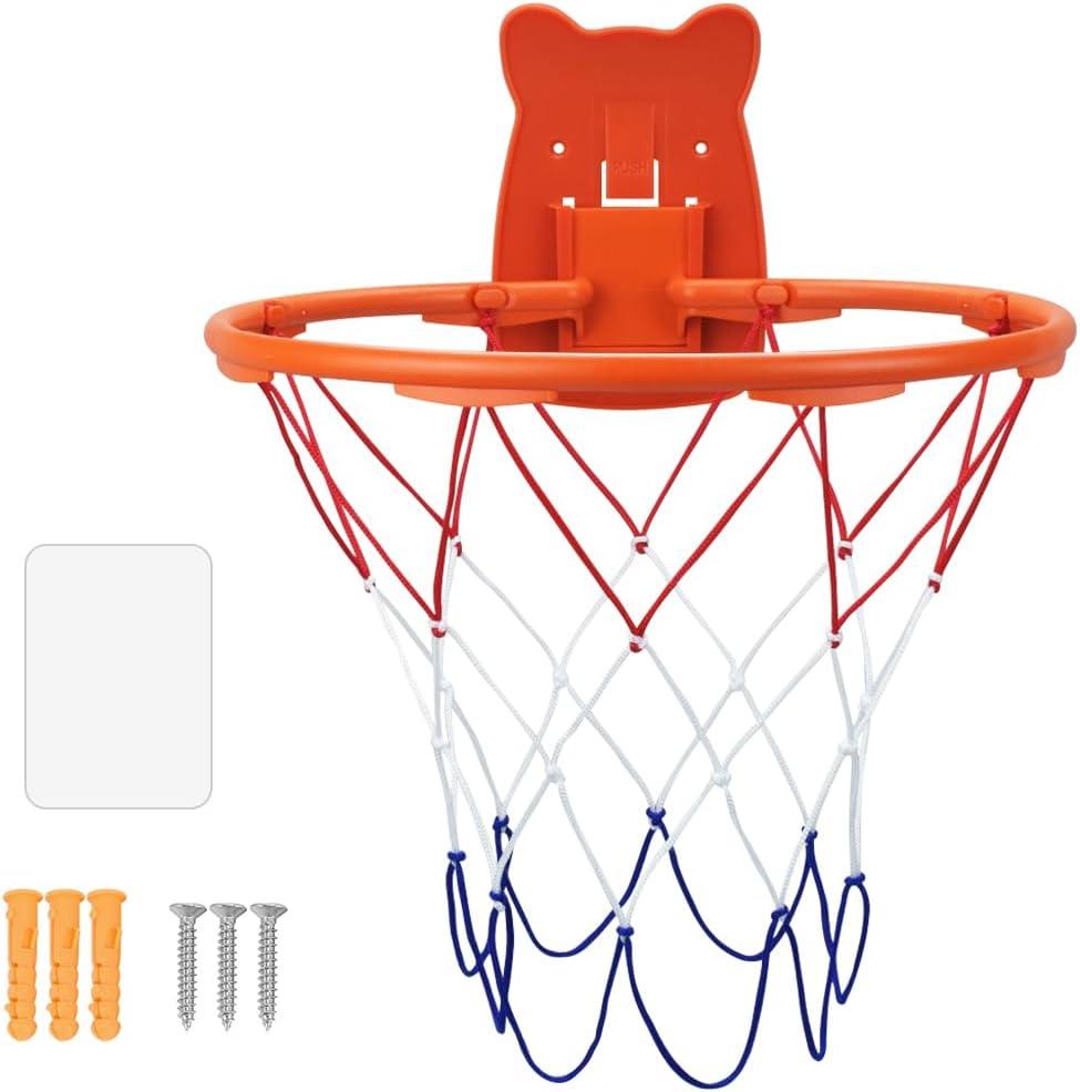 Silent Basketball Hoop Indoor, 13" Wall Mount Ball Hoop for Door, Foam Ball Professional Indoor Basketball Frame for Home (No Basketball)