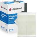 Dealmed Abdominal Combine Pads 8"x10" (360-Case) Sterile Individually Wrapped, ABD Pads, Absorbent, Non Adherent for Wound Care, Drainage, First Aid, 24/Box (Case of 15)