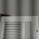 HVAC Premium 8"w X 4"h 3-Way AIR Supply Grille - Vent Cover & Diffuser - Flat Stamped Face - White [Outer Dimensions: 9.75"w X 5.75"h]