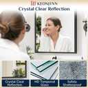 Keonjinn 20 x 30 Inch Black Bathroom Mirrors for Over Sink, Beveled Rectangle Framed Mirrors for Wall, Black Bathroom Vanity Mirror, Tempered Glass, Farmhouse Style, Hangs Horizontally or Vertically