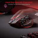Redragon M811 PRO Wireless MMO Gaming Mouse, 15 Programmable Buttons RGB Gamer Mouse w/Ergonomic Natural Grip Build, 10 Side Macro Keys, Software Supports DIY Keybinds & Backlit