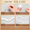 100 Pcs Quick Link Pearl Ball Garland 2.2 Inch Pearlescent White Plastic Ball with 16.4ft Pearl Bead Garlands for Wall Arches Chain Birthday Wedding Anniversary Graduation Party Decor