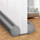MAXTID Large Door Draft Blocker 30" Grey Bottom Door Draft Stoppers for Bottom Weather Stripping Shower Door Seal Strip Under Gap Filler Doors Sweep Interior Doors (Gray)