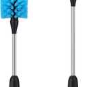 MOSOLAN Stainless Steel Water Bottle Brush, Long Handle Scrubbing Brush, Built for Cleaning Sports Bottles, Baby Bottles, Cups, Coffee Mugs, Glasswares, Wine Decanters, Flask, 2 Pack, 13 in - 15 in