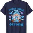 Angelman Syndrome Strong Ribbon blue Gnome T-Shirt, Size: 3X