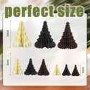 Spiareal 9 Pcs Paper Christmas Tree Decor 3D Honeycomb Trees Table Centerpiece for Modern Mantel Decorations Beige Brown Gray Home Xmas Holiday Party Decorations 6, 8, 12 Inch
