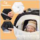 Yoofoss Baby Car Seat Cover Winter Carseat Canopies Cover to Protect Baby from Cold Wind, Super Warm Plush Fleece Baby Carrier Cover for Infant Boys Girls (Stars)