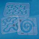 Henmany Free Motion Quilting Templates: Quilting Templates for Machine Quilting - Sturdy Acrylic Rulers for Easy Using Quilting Designs(3pc)