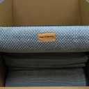 Gardner Pet Dog Stairs for Small Dogs 19.7" H, Curved 4-Step Pet Stairs, Dog Steps for High Bed (18-24 in), Couch with Durable Non-Slip Waterproof Fabric Cover and CertiPUR-US Certified Foam (Grey)