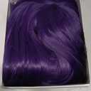 Morvally Short Straight Purple Wig with Bangs Natural Looking Heat Resistant Hair Cosplay Costume Wigs for Women (14 inches Dark Purple)