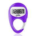iGANK Simple Walking Pedometer 3D Step Counter for Men Women Kids (Purple)