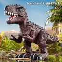 TEMI 3 Pack Electrical Walking Dinosaur Toys for Toddlers 3-4 3-5 Years with Sound and Light Up, Toddler Robot Dinosaur, Brachiosaurus, Stegosaurus Dinosaur Figures for Kids