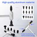 Super PDR Auto Body Hammer Tools Set - Aluminum Dent Hammer, Body Repair Dent Removal Tools, Paintless Dent Repair Hammer with 15Pcs Head the Head for Auto Body DIY Dent Fix