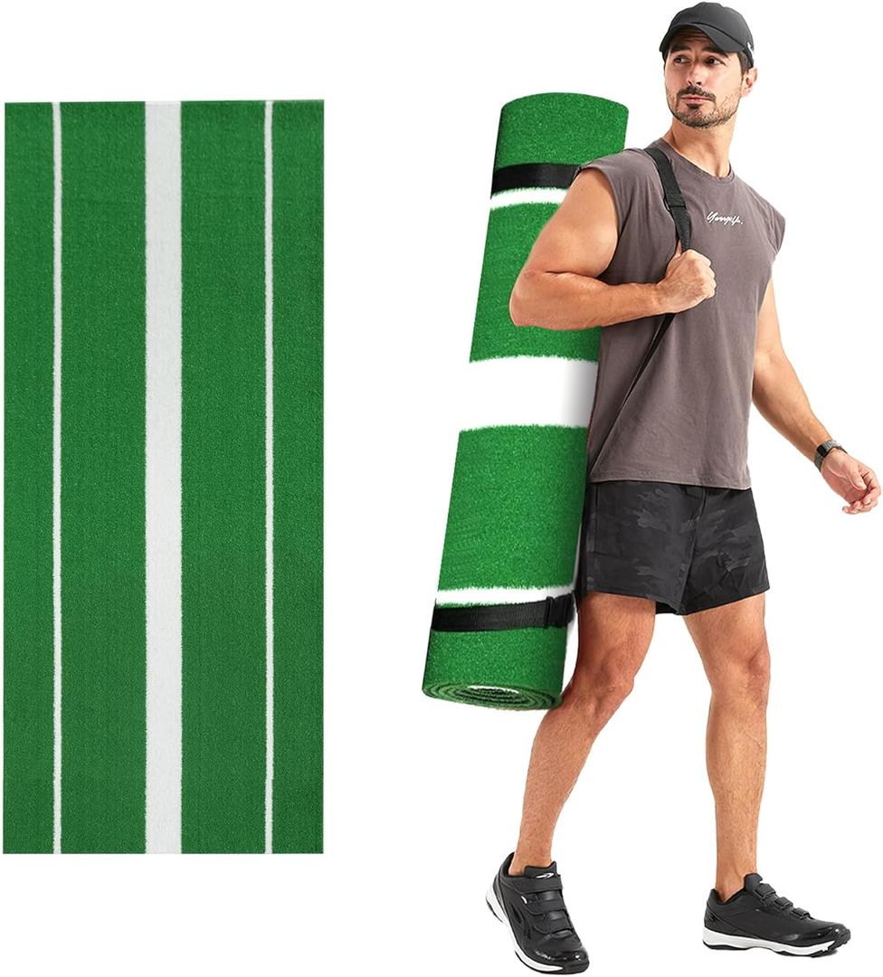 GSK Baseball Softball Pitching Mat 310FT Green 12mm Denser Antifade Turf 5mm EVA Foam Antislip Bottom Roll-Up Design with Strap Portable Practice Mat Mound for Indoor Outdoor Training GSK Baseball Softball Pitching Mat 310FT Green 12mm Denser Antifade Turf 5mm EVA Foam Antislip Bottom Roll-Up Design with Strap Portable Practice Mat Mound for Indoor Outdoor Training