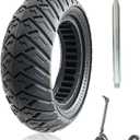 80/65-6 Scooter Tires, 10x3 Tubeless Solid Tire, 10 Inch Electric Scooter Wheels Replacement 255x80 City Road Tire Compatible with VSETT10+/Zero 10X/Kaabo Mantis 10